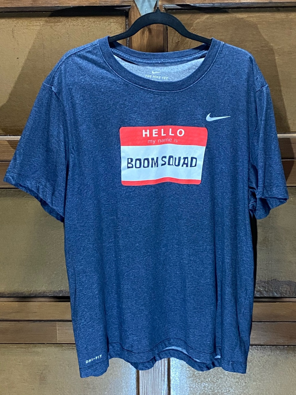 Nike Dri-Fit Navy Blue Boom Squad Graphic Short-Sleeve Tee Sz XXL